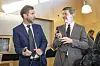 To av forsvarerne forbereder seg til rettssakens første dag. Fv. Per Ragnar Bronken, som representerer Killingmo Freseservice, og Arnt Angell, som forsvarer en av de ledende ansatte. Foto: Thomas Bjørnflaten