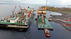 Stor operasjon: Her har skipet «Pioneering Spirit» nettopp løftet Yme over på lekteren. AS Heldal & Co er majoritetseier i Lutelandet Offshore AS som driver anlegget. Heldal er en industrientreprenør med hovedkontor på Tysnes som opererer langs kysten med store kunder som Framo, Mongstad og Saga Fjordbase. Jim Heldal og Jan Haukedalen er største aksjonærer.
