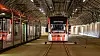 Bybanen kan komme til å gå i tunnel gjennom Bergen sentrum. Bildet viser Bybane-vogner i vognhall Fyllingsdalen.