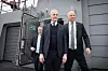 Forsvarsminister Bjørn Arild Gram, statsminister Jonas Gahr Støre og finansminister Trygve Slagsvold Vedum la frem langtidsplanen for Forsvaret om bord på kystvaktskipet KV Bjørnøya 5. april i år.