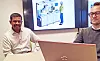 Første FabLab inn: Chandana Ratnayake, sjefsforsker i Sintef Industri og Ken André Myhra Kihle, leder av maskinselskapet Cody i Skien, åpner Innovation Hub med første FabLab inn i på Herøya i 2021. Her foran Codys ferske 3D-skisser.