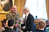 Norges statsminister Jonas Gahr Støre og Ukrainas viseforsvarsminister Ivan Havryliuk før fredagens presentasjon av stortingsmeldinga for Nansen-programmet. Foto: Eirik Helland Urke