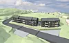 NULL: Dette er en første skisse fra Rambøll over hvordan byggene som skal kunne levere energi og få et netto energibehov på nesten null, kan se ut.