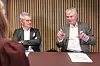 Atle Valseth (t.h.) ved Institutt for energiteknikk er en av få personer i Norge som har hatt sikkerhetsansvaret for en atomreaktor. Jørgen Bjørndalen er sjefskonsulent i DNV og ekspert på europeiske kraftsystemer og kraftmarked.