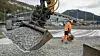 Glasopor er et lett materiale, og er derfor godt egnet i arbeidet med Bybanen i Bergen Foto: Eivind Senneset