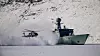 Eskadrille 723 helikoptergruppe med MH-60R opererte ei uke fra inspeksjonsskipet «Triton» på Grønlands vestkyst i mars 2020. Her er det «white out» under landing i Søndre Strømfjord efter transport til Kangerlussuaq (BGSF).