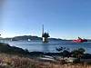 Like før klokken 8 torsdag morgen startet slepet av Aasta Hansteen fra Digernessundet, like utenfor Stord. Målet er Norskehavet.