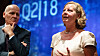 Berit Svendsen slutter som administrerende direktør i Telenor. Her sammen med konsernsjef Sigve Brekke.
