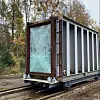 Resultatet av sprengningstesten under produktutviklingen gir mye informasjon til forskerne ved NTNU og Nasjonalt kompetansesenter for sikring av bygg Foto: Grue, Tormod