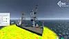 Fra egen PC kan man simulere operasjoner offshore, som her med intstallasjon av vindturbinfundamenter. Foto: OSC