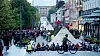 I går var Fosen-aksjonistene på Karl Johan og på Stortinget, i dag skal de blokkere Statkraft på Lilleaker, sier Natur og Ungdoms leder Gina Gylver.