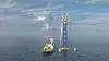 Slik skal installasjon av turbinblader foregå ute på havet ved hjelp av Windspiders løfteverktøy.