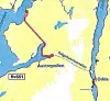 Slik blir traséen for Jondalstunenlen hvis kombinasjon 1 blir valgt. (Ill: Statens vegvesen)