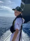 16 år gamle Greta Thunberg ombord på yachten Mazilia II. Foto: TEAM MALIZIA/Scanpix