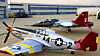 En Boeing-Saab T-7A Red Hawk sammen med en restaurert North American P-51C Mustang (se faktaboks).