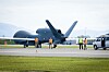 En rekognoseringsdrone av typen RQ-4D Phoenix kom til Ørland flystasjon torsdag denne uken. Til daglig er disse Nato-dronene basert på Sicilia i Italia.