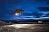 Siste takeoff fra Bardufoss for Lynx 228. Dette helikopteret skal til Luftforsvarets skolesenter Kjevik.