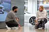 Mohammad Asif Rana i Polestar og Odd Martinsen i Re Multigulv er begge fornøyde med gulvet. Foto: Delta V