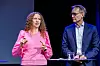 Sjefsforsker Cecilie Sendstad i FFI og Forskningsdirektør i FFI Espen Skejlland under fremleggelsen av Forsvarsanalysen 2025 i Dechmanske bibliotek. Foto: Arash A. Nejad