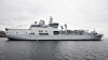 Det nye logestikkfartøyet KNM Maud ankom fredag Sjøforsvarets hovedbase, Haakonsvern.