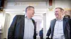 Morten Brandtzæg i Nammo tolker regjeringens nye handlingsplan som at Nammo nå får prioritet over datasenter for Tiktok på Hamar. Her sammen med Eirik Lie i Kongsberg-gruppen.