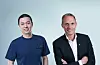 Nio-sjef William Li og leder for Nio i Norge, Marius Hayler. Foto: Nio