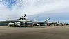 Fem nederlandske F-16 ankom Romania tirsdag 7. november. Jagerflyene skal blant annet brukes til opplæring av ukrainske flygere.