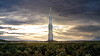Slik så planene for Sky City i Changsha ut. Selskapet bak mener fortsatt at det skal bli til, selv om fundamentet nå er en kunstig innsjø.